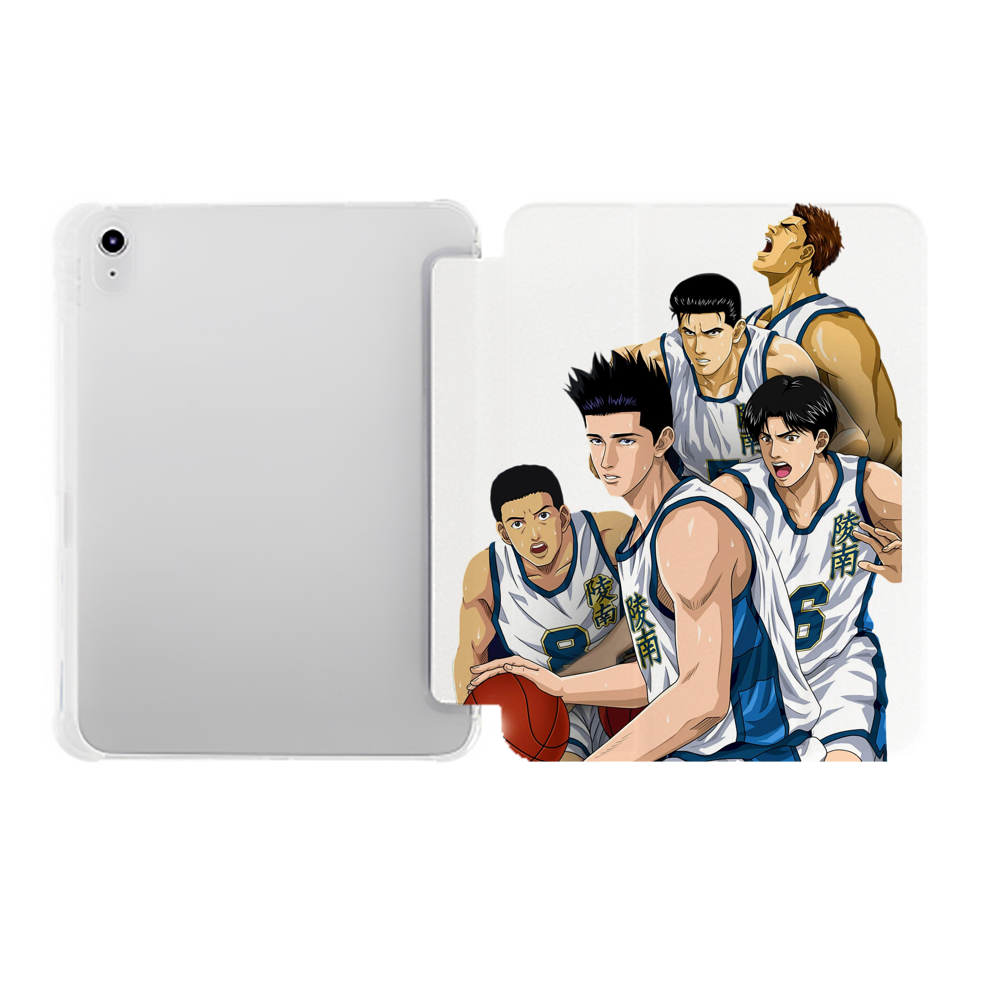 （画像用） SLAM DUNK／スラムダンク IPad ケース ペン収納付き 三つ折りスタンド PUレザー×シリコン 対応機種9.5/10.5/10.9インチ